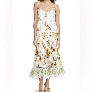 FARM Rio Sunflower Mix Print Dress Small